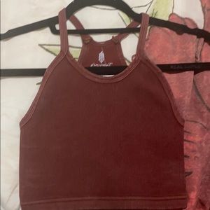 Free People Ribbed Crop Top